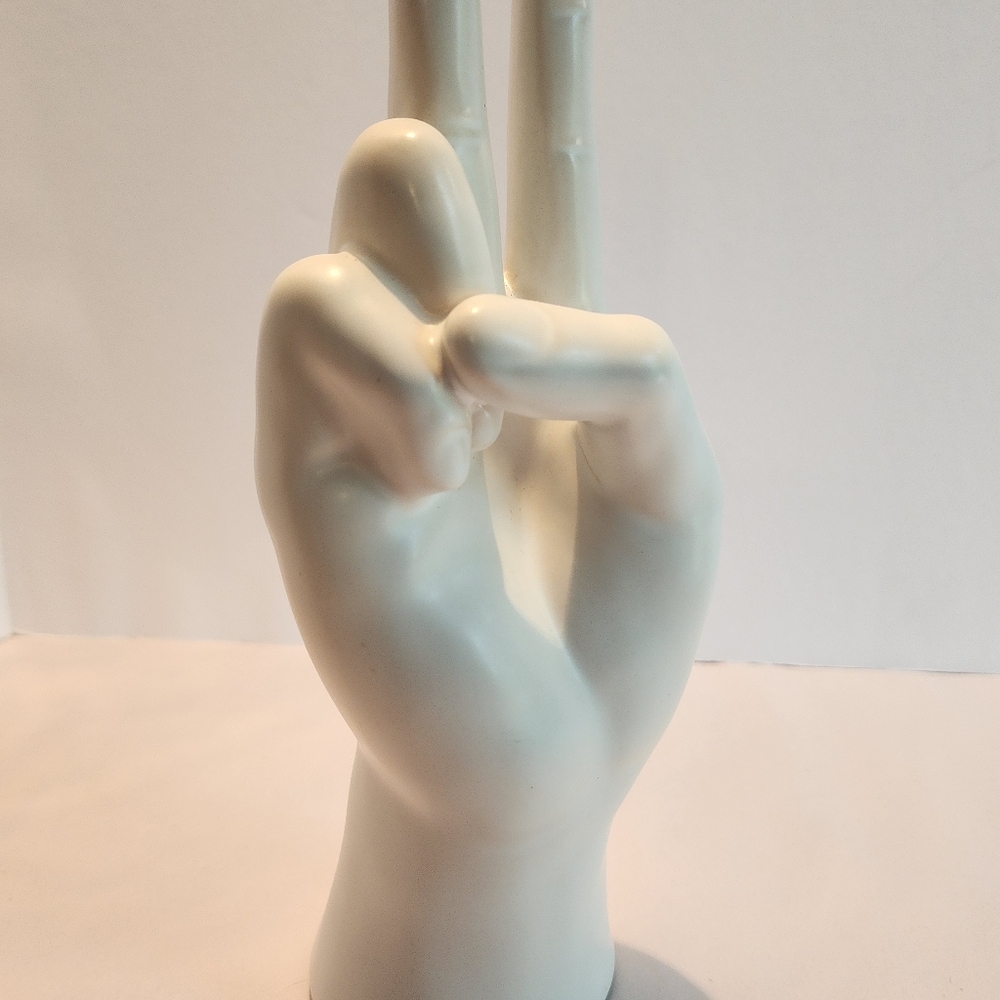 Ceramic Porcelain Peace Sign Hand